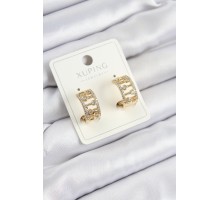 Xuping Zirkon Taşlı Çit Halka Model Gold Renk Kadın Küpe - TJ-BKP10856