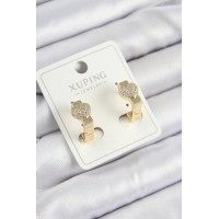 Xuping Zirkon Taşlı Kalp Model Gold Renk Kadın Küpe TJ-BKP10857