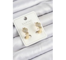 Xuping Zirkon Taşlı Kalp Model Gold Renk Kadın Küpe - TJ-BKP10857