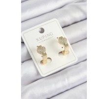 Xuping Zirkon Taşlı Kalp Model Gold Renk Kadın Küpe - TJ-BKP10857