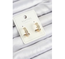 Xuping Zirkon Taşlı Halka Model Gold Renk Kadın Küpe - TJ-BKP10858