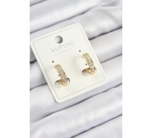 Xuping Zirkon Taşlı Halka Model Gold Renk Kadın Küpe - TJ-BKP10858