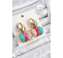 Pirinç Karışık Renk Vintage Model Kadın Küpe - TJ-BKP10863