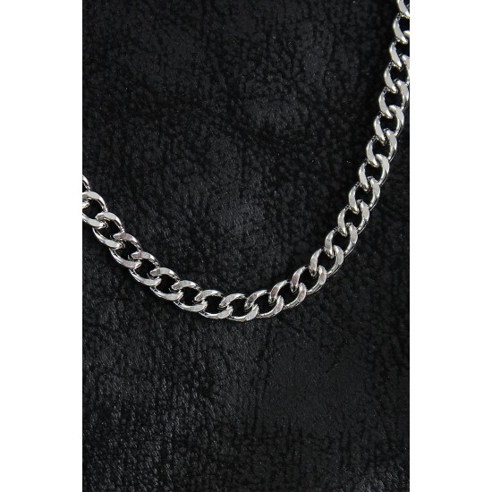 316L Çelik Klasik Zincir Model Gümüş Renk Erkek Kolye - TJ-ERK1388