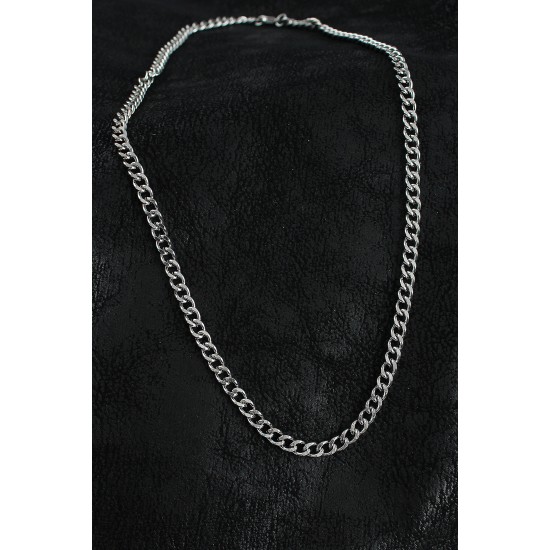 316L Çelik Klasik Zincir Model Gümüş Renk Erkek Kolye - TJ-ERK1388