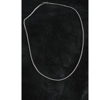 316L Çelik Örme Zincir Model Gümüş Renk Erkek Kolye - TJ-ERK1389