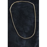 316L Çelik Örme Zincir Model Gold Renk Erkek Kolye TJ-ERK1391