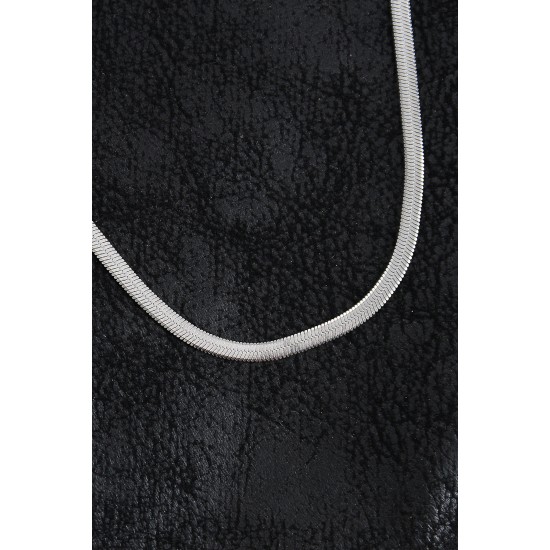 316L Çelik Klasik İtalyan Zincir Model Gümüş Renk Erkek Kolye - TJ-ERK1392