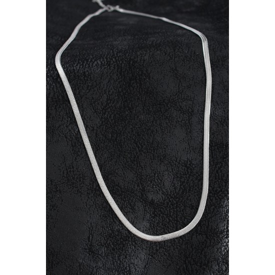 316L Çelik Klasik İtalyan Zincir Model Gümüş Renk Erkek Kolye - TJ-ERK1392