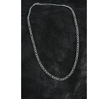 316L Çelik Klasik Figaro Zincir Model Gümüş Renk Erkek Kolye - TJ-ERK1393