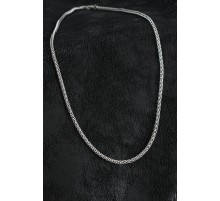 316L Çelik Sık Örme Zincir Model Gümüş Renk Erkek Kolye - TJ-ERK1395