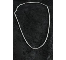 316L Çelik Oval İtalyan Zincir Model Gümüş Renk Erkek Kolye - TJ-ERK1396