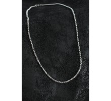 316L Çelik Örme Zincir Model Gümüş Renk Erkek Kolye - TJ-ERK1399