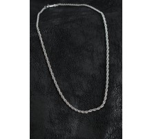 316L Çelik Burgu Zincir Model Gümüş Renk Erkek Kolye - TJ-ERK1401