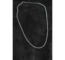 316L Çelik Örgü Zincir Model Gümüş Renk Erkek Kolye - TJ-ERK1402