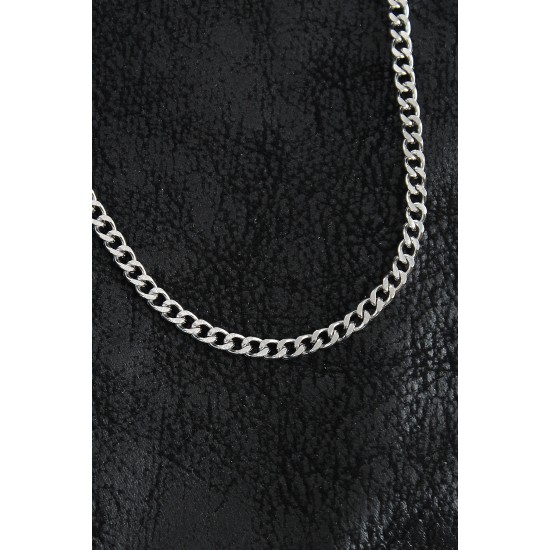 316L Çelik Klasik Zincir Model Gümüş Renk Erkek Kolye - TJ-ERK1403