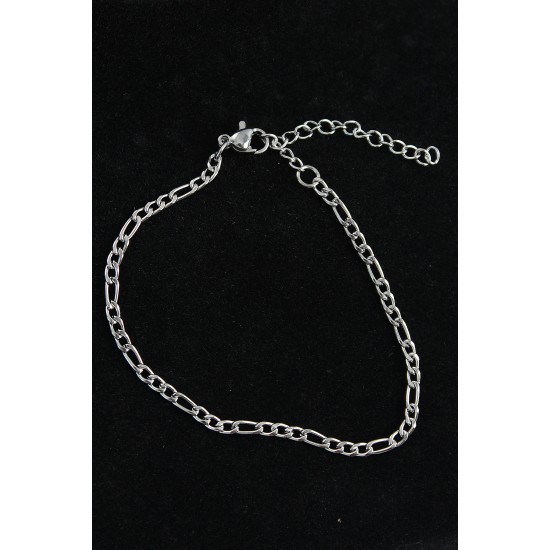 316L Çelik Figaro Model Gümüş Renk Erkek Bileklik - TJ-EB3738