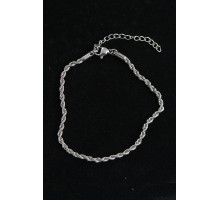 316L Çelik Burgu Model Gümüş Renk Erkek Bileklik - TJ-EB3740