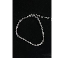 316L Çelik Halat Model Gümüş Renk Erkek Bileklik - TJ-EB3742