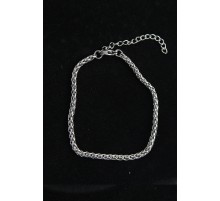 316L Çelik Örgü Model Gümüş Renk Erkek Bileklik - TJ-EB3746