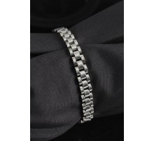 316L Çelik Kordon Model Gümüş Renk Erkek Bileklik - TJ-EB3753