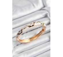 Mineli Pirinç Beyaz Üçgen Motifli Gold Renk Kadın Kelepçe - TJ-BB7380