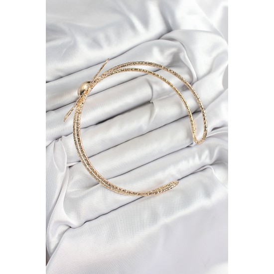 Pirinç Güneş Model Gold Renk Kadın Pazu Bileklik - TJ-BB7433