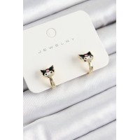 Pirinç Kuromi Model Gold Renk Çocuk Küpe TJ-BKP10904