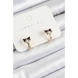 Pirinç Kuromi Model Gold Renk Çocuk Küpe TJ-BKP10904