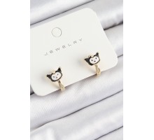 Pirinç Kuromi Model Gold Renk Çocuk Küpe - TJ-BKP10909