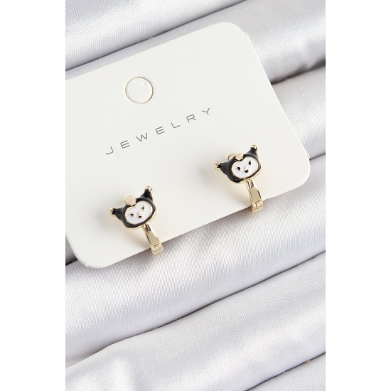 Pirinç Kuromi Model Gold Renk Çocuk Küpe - TJ-BKP10909