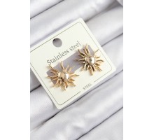 316L Çelik Güneş Model Gold Renk Kadın Küpe - TJ-BKP10914