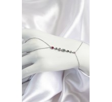 Pirinç Renkli Zirkon Taşlı Y Model Gümüş Renk Kadın Şahmeran - TJ-SN685