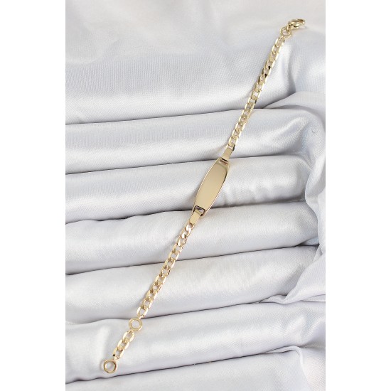 Pirinç Oval Model Gold Renk Xuping Bebek Künyesi - TJ-BB7435