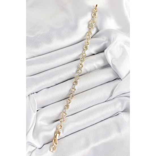 Xuping Pirinç Sonsuzluk Model Gold Renk Kadın Bileklik - TJ-BB7483