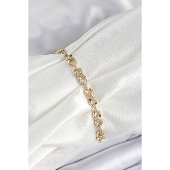 Xuping Pirinç Sonsuzluk Model Gold Renk Kadın Bileklik - TJ-BB7483