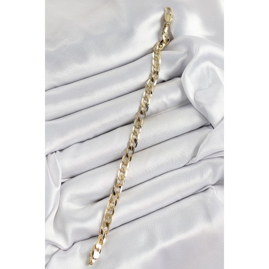 Xuping Pirinç Klasik Ezme Zincir Model Gold Renk Kadın Bileklik - TJ-BB7486