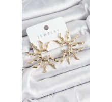 Pirinç Güneş Model Gold Renk Kadın Küpe - TJ-BKP10960