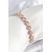 Pirinç Pembe Zirkon Taşlı Daire Baget Model Gold Renk VIP Seri Kadın Bileklik - TJ-BB7512