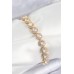 Pirinç Zirkon Taşlı Daire Baget Model Gold Renk VIP Seri Kadın Bileklik - TJ-BB7514