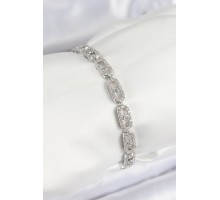 Pirinç Zirkon Taşlı Messika Model Gümüş Renk VIP Seri Kadın Bileklik - TJ-BB7518