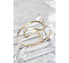 Pirinç Yılan Model Gold Renk Kadın Pazu Bileklik - TJ-BB7524