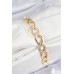 Pirinç Zirkon Taşlı Zincir Model Gold Renk Kadın Bileklik - TJ-BB7553