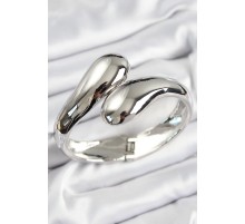 Pirinç Sarmal Model Gümüş Renk Kadın Kelepçe - TJ-BB7565