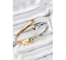 Pirinç Sarmal Model Gümüş Ve Gold Renk Kadın Kelepçe - TJ-BB7566