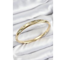 Pirinç Zirkon Taşlı Kutup Yıldızı Model Gold Renk Kadın Kelepçe - TJ-BB7570