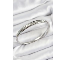 Pirinç Zirkon Taşlı Kutup Yıldızı Model Gümüş Renk Kadın Kelepçe - TJ-BB7571