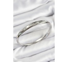 Pirinç Zirkon Taşlı Kutup Yıldızı Model Gümüş Renk Kadın Kelepçe - TJ-BB7571