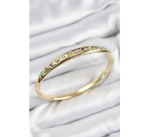 Pirinç Renkli Zirkon Taşlı Kutup Yıldızı Ve Hilal Model Gold Renk Kadın Kelepçe - TJ-BB7576