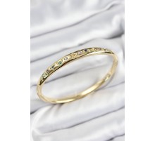 Pirinç Renkli Zirkon Taşlı Kutup Yıldızı Ve Hilal Model Gold Renk Kadın Kelepçe - TJ-BB7576